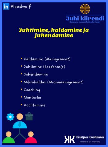 Juhi kiirendi, juhtimine, haldamine ja juhendamine